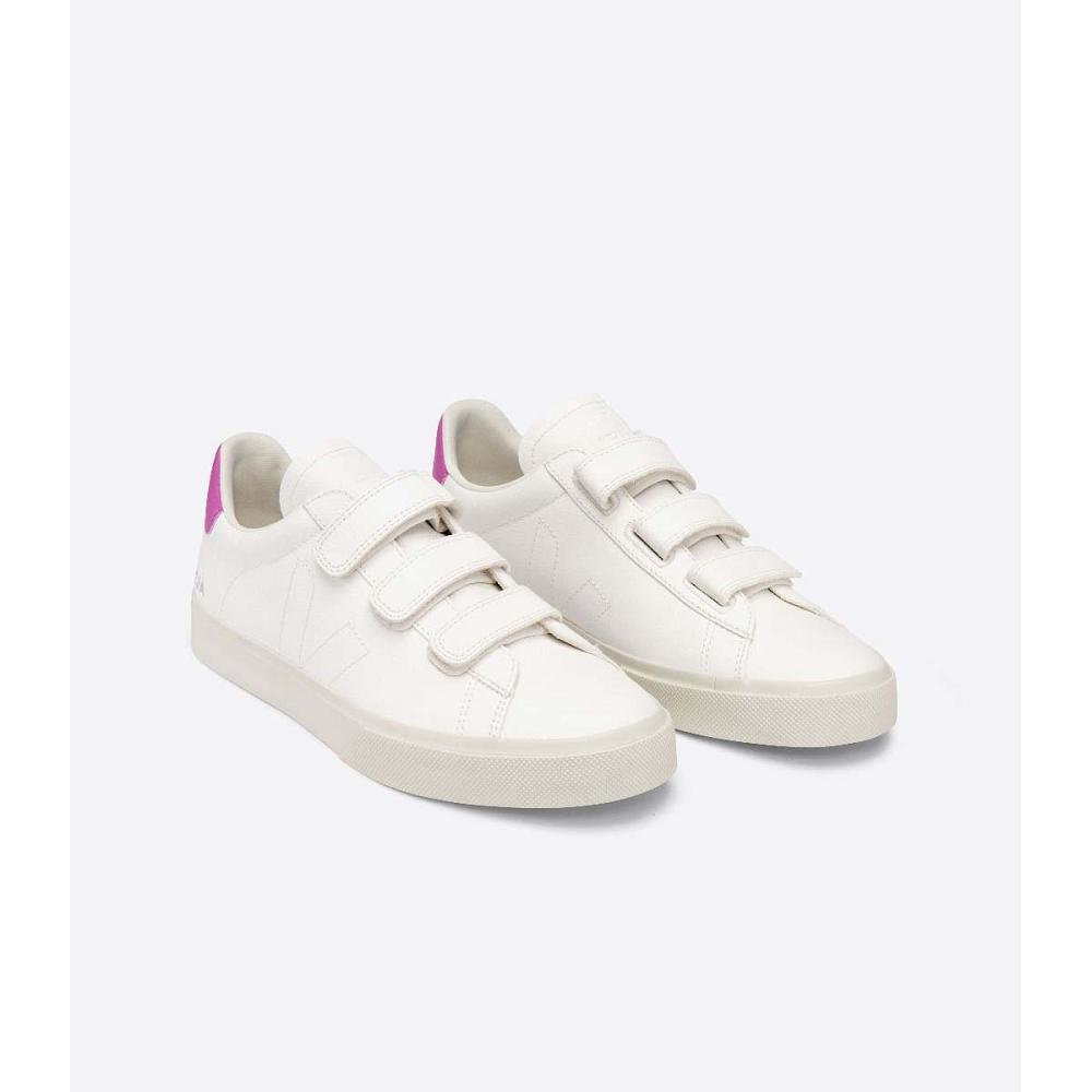 Veja RECIFE CHROMEFREE Women's Sneakers White/Purple | NZ 624DFM